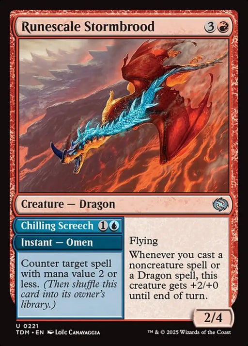 Runescale Stormbrood // Chilling Screech (221) [Tarkir: Dragonstorm]