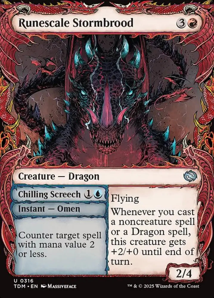 Runescale Stormbrood // Chilling Screech (316) [Tarkir: Dragonstorm]