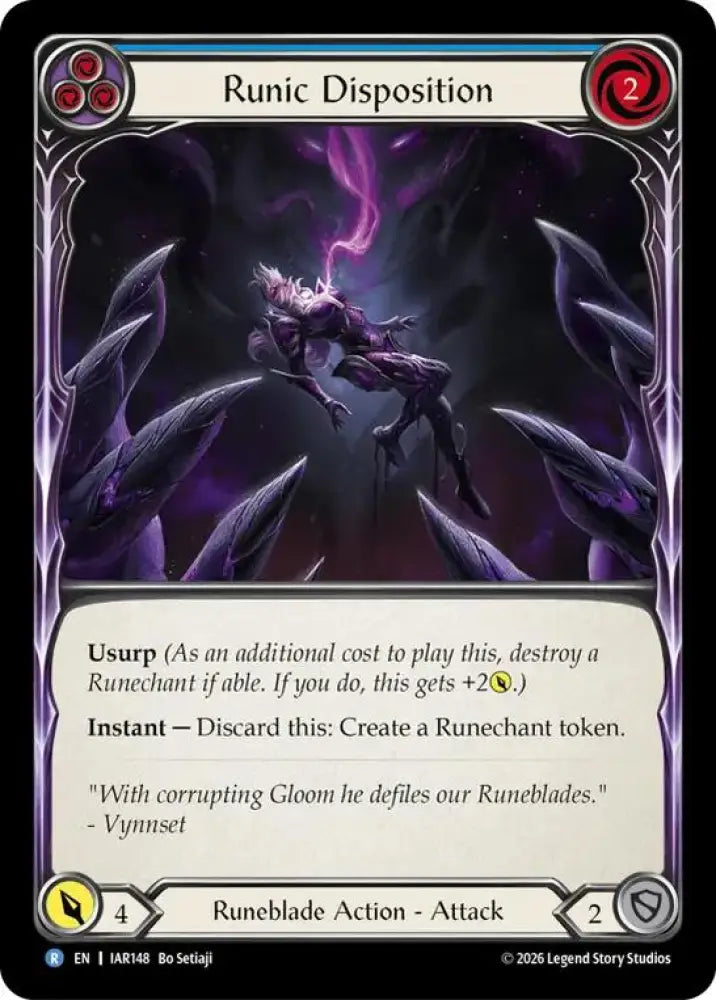 Runic Disposition (Blue) (IAR148) [Usurp the Shadow Throne]