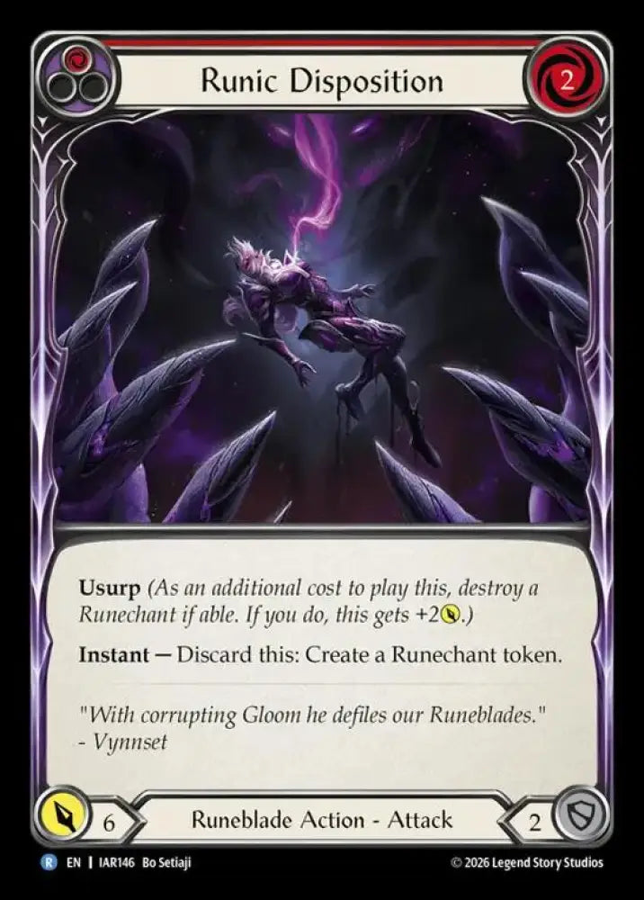 Runic Disposition (Red) (IAR146) [Usurp the Shadow Throne]