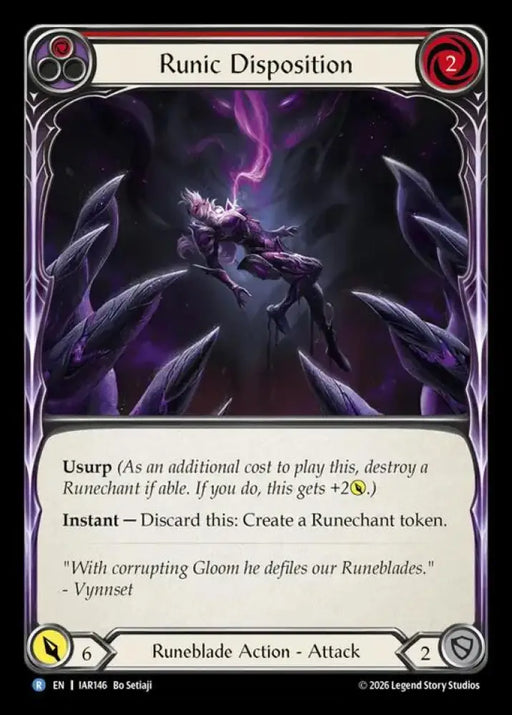Runic Disposition (Red) (IAR146) [Usurp the Shadow Throne]