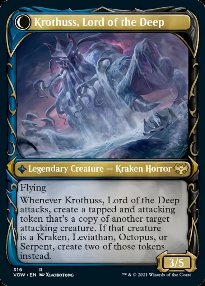 Runo Stromkirk // Krothuss Lord of the Deep (Showcase Fang Frame) [Innistrad: Crimson Vow] - MTG Single