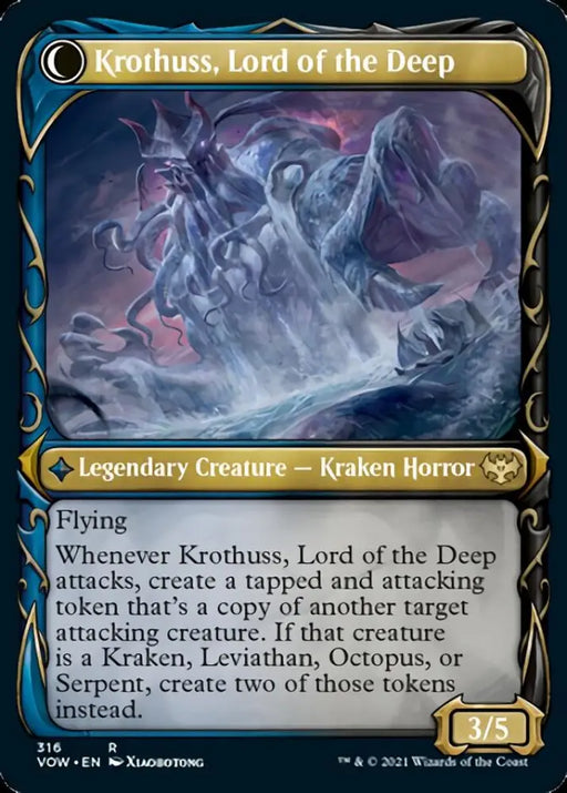 Runo Stromkirk // Krothuss Lord of the Deep (Showcase Fang Frame) [Innistrad: Crimson Vow] - MTG Single