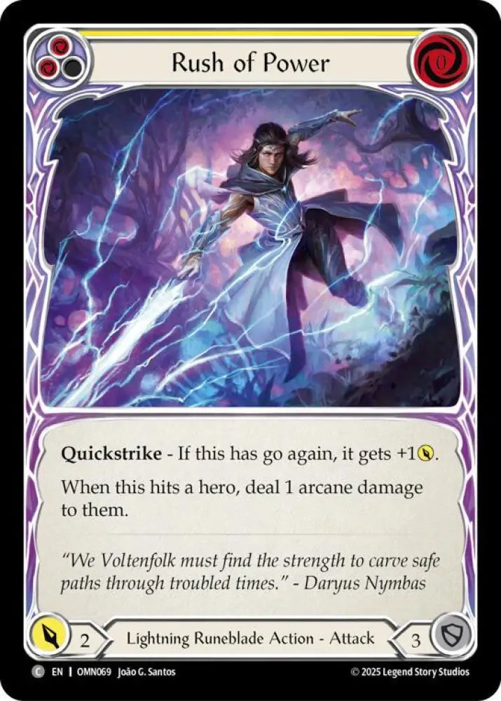 Rush Of Power (Yellow) (OMN069) [Omens of the Third Age]