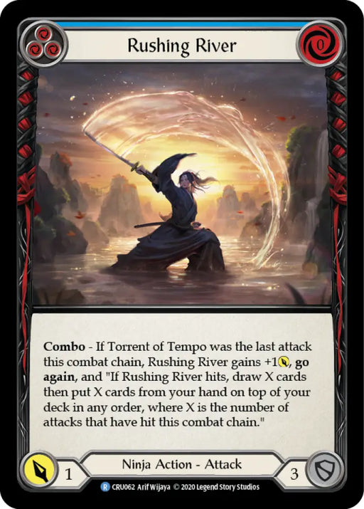 Rushing River (Blue) [Crucible of War 1st Edition] 1st Edition Normal - Flesh And Blood Single