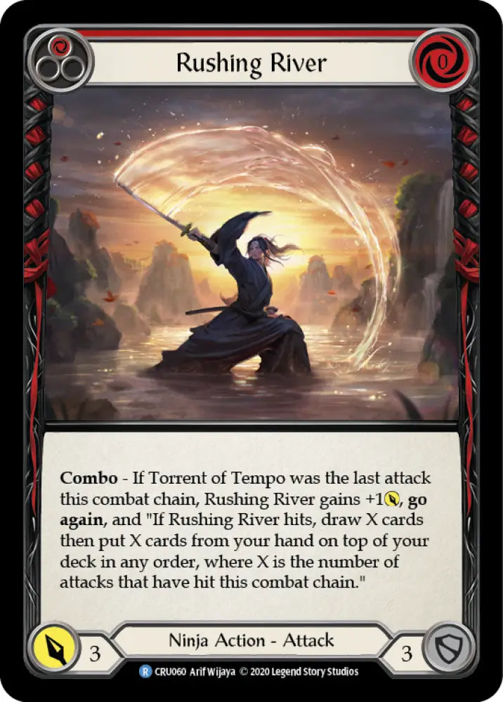 Rushing River (Red) [Crucible of War 1st Edition] 1st Edition Normal - Flesh And Blood Single