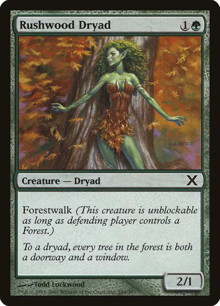 Rushwood Dryad [Tenth Edition] - MTG Single