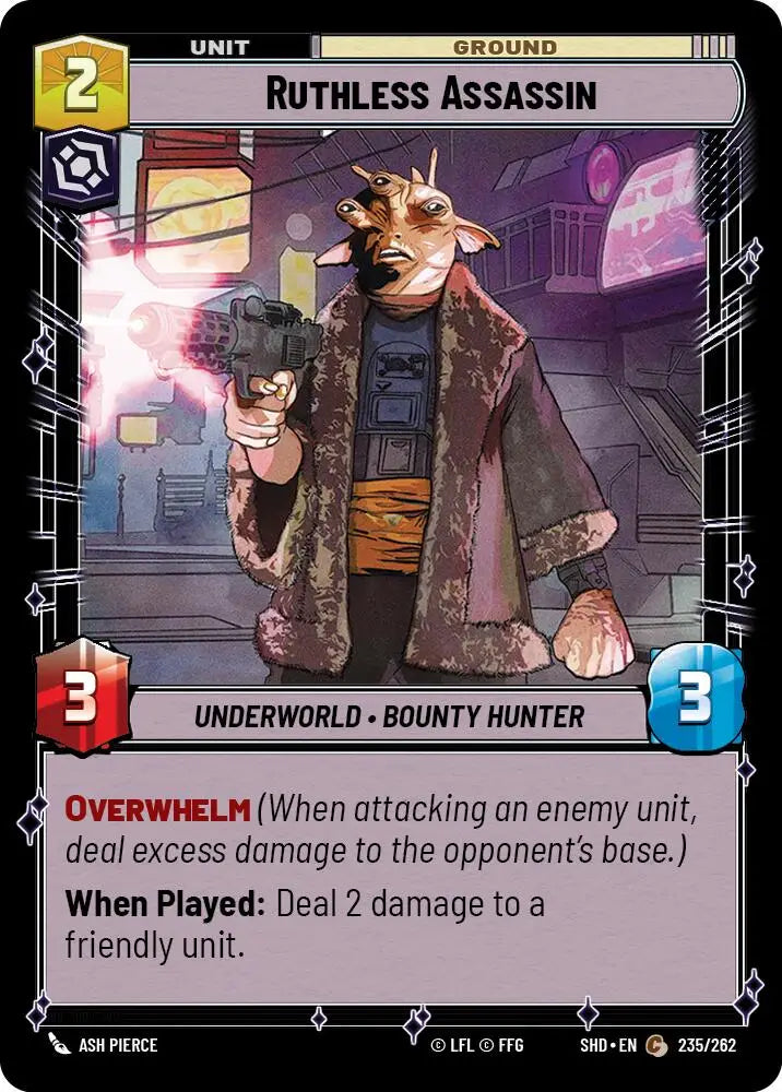 Ruthless Assassin (235/262) [Shadows of the Galaxy] - Star Wars: Unlimited Single