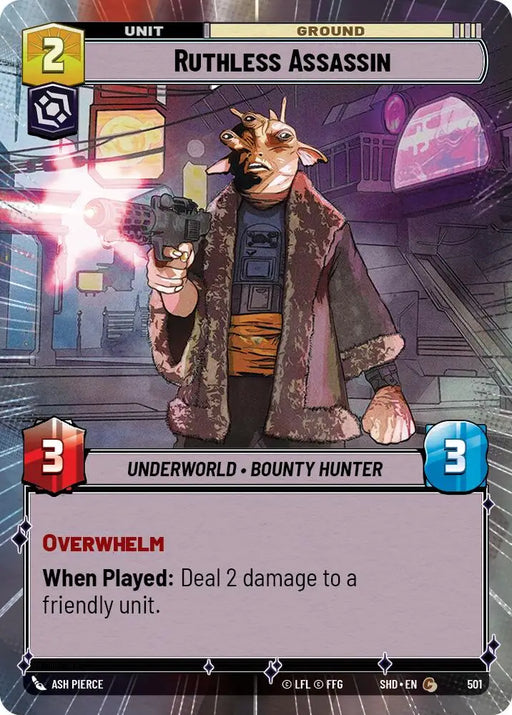 Ruthless Assassin (Hyperspace) (501) [Shadows of the Galaxy] - Star Wars: Unlimited Single