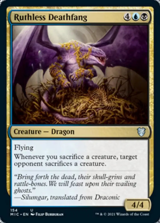 Ruthless Deathfang [Innistrad: Midnight Hunt Commander] - MTG Single