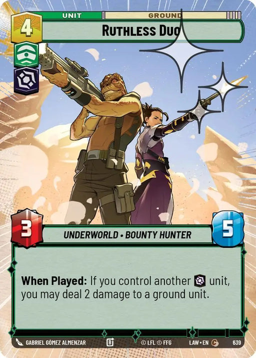 Ruthless Duo (Hyperspace Foil) (639) [A Lawless Time]