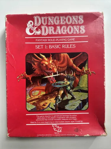 Donjons et Dragons Set 1 Règles de Base TSR Coffret Rouge (Usagé)