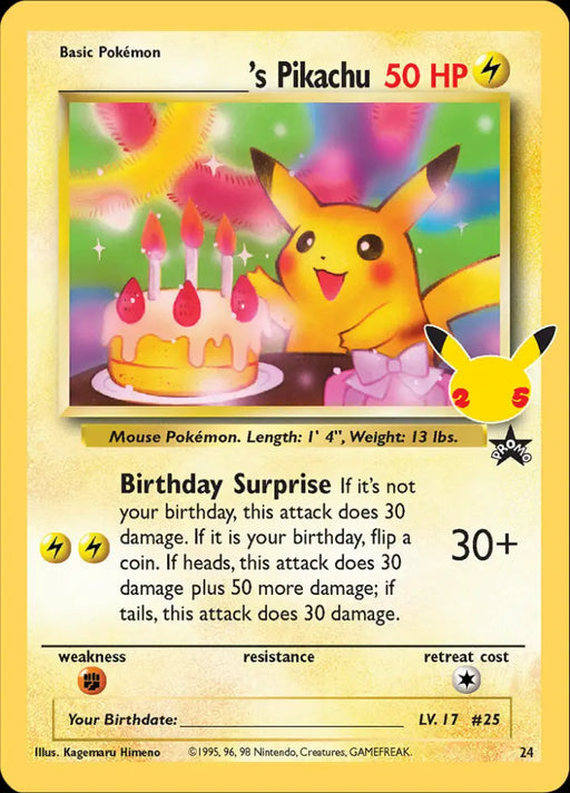 _____’s Pikachu (24) [Celebrations: 25th Anniversary - Classic Collection] - Pokemon Single