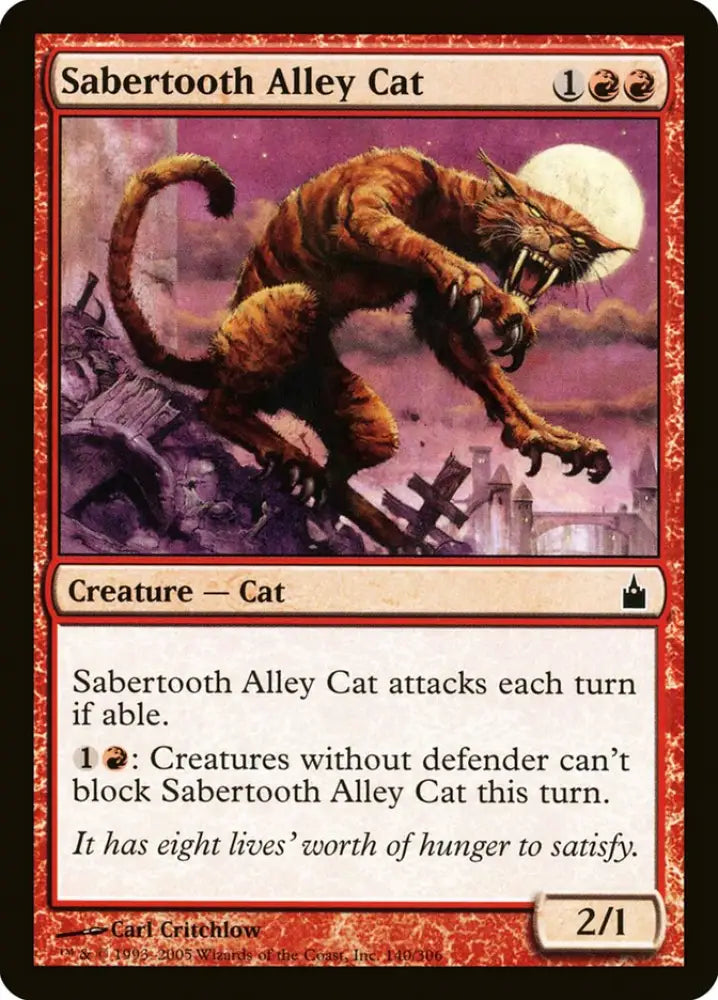 Sabertooth Alley Cat [Ravnica: City of Guilds] - MTG Single