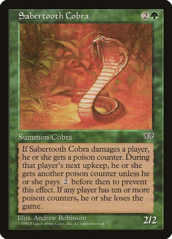 Sabertooth Cobra [Mirage] - MTG Single