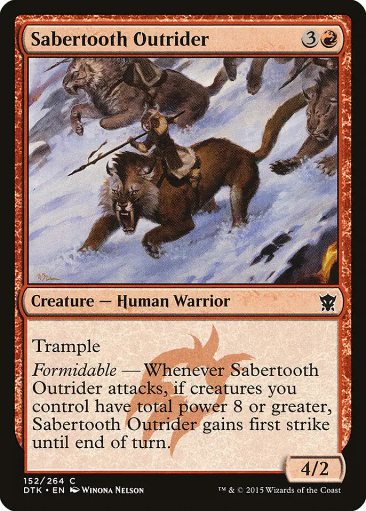 Sabertooth Outrider [Dragons of Tarkir] - MTG Single