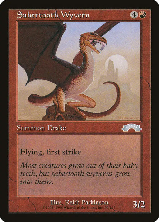 Sabertooth Wyvern [Exodus] - MTG Single