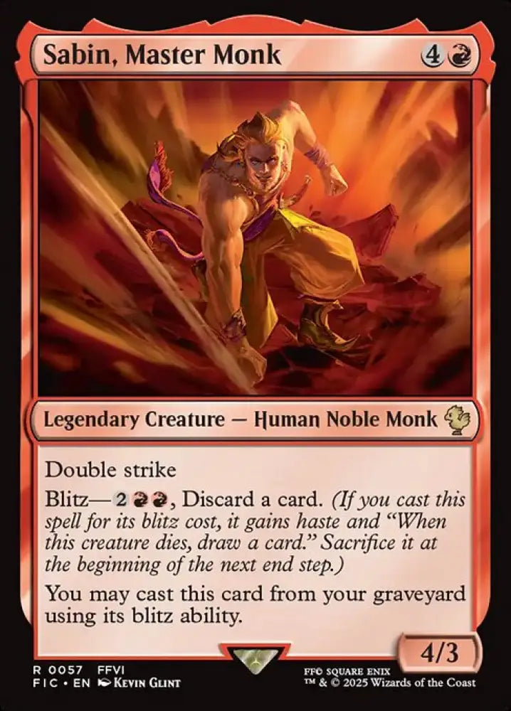 Sabin, Master Monk (57) [Final Fantasy Commander]
