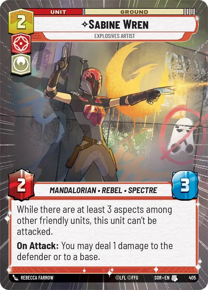 Sabine Wren - Explosives Artist (Hyperspace) (405) [Spark of Rebellion] - Star Wars: Unlimited Single