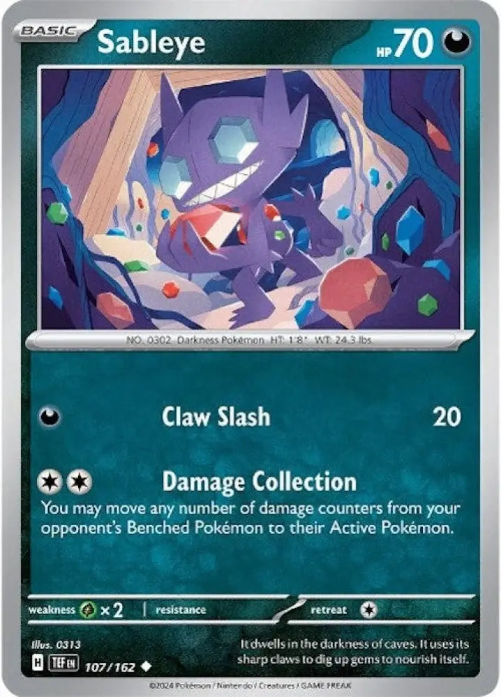 Sableye (107/162) [Scarlet & Violet: Temporal Forces] - Pokemon Single