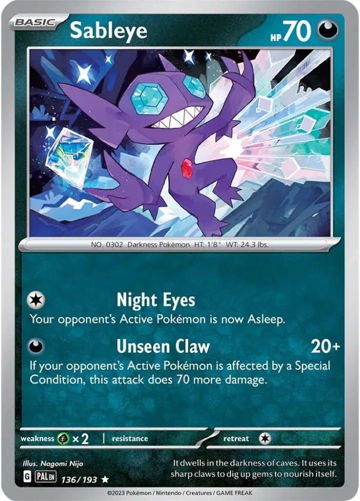 Sableye (136/193) [Scarlet & Violet: Paldea Evolved] - Pokemon Single