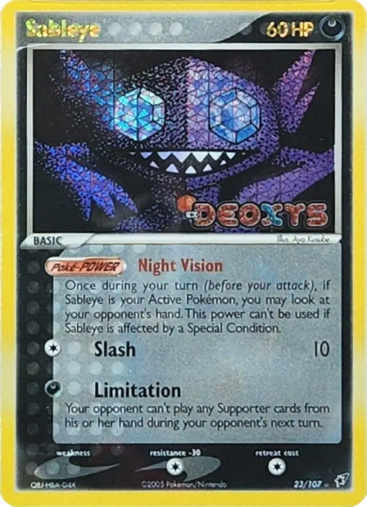 Sableye (23/107) (Stamped) [EX: Deoxys] - Pokemon Single