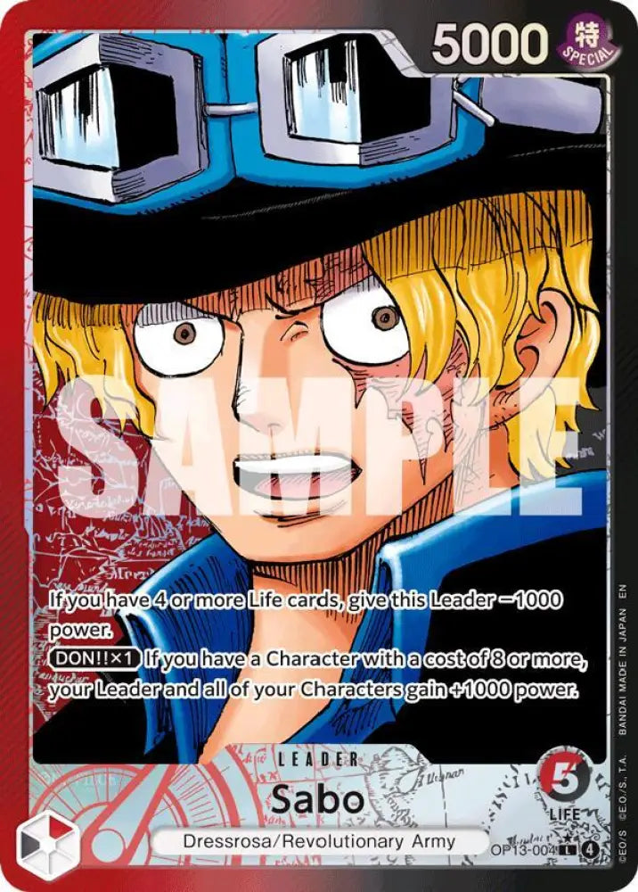 Sabo (004) (Alternate Art) (OP13-004) [Carrying On His Will]