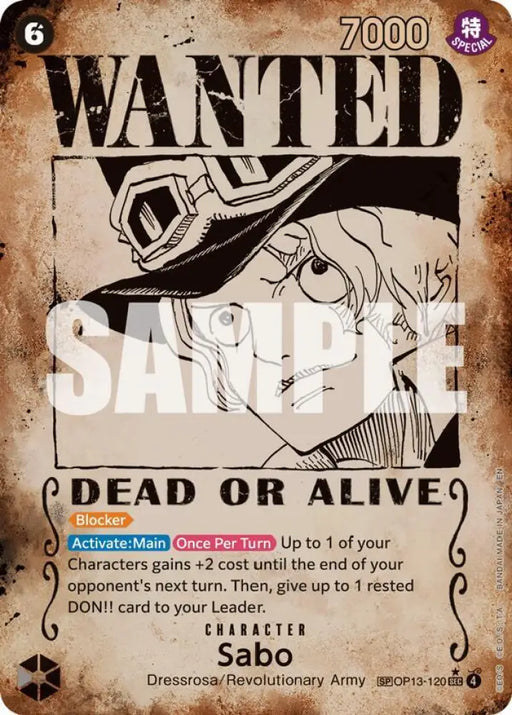 Sabo (120) (Wanted Poster) (OP13-120) [Carrying On His Will]