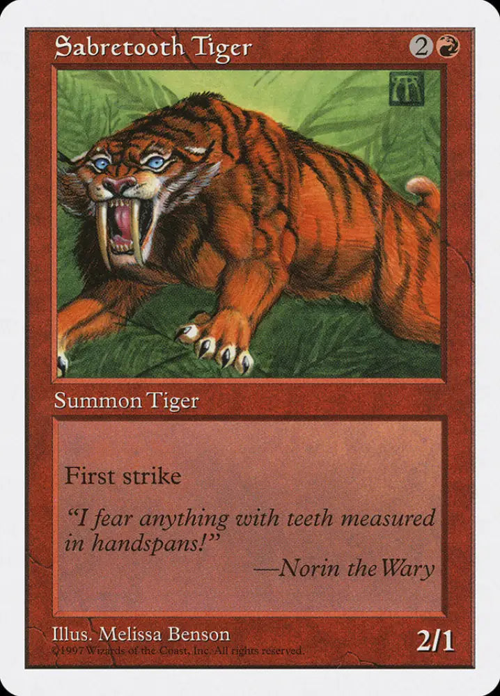 Sabretooth Tiger [Fifth Edition] - MTG Single