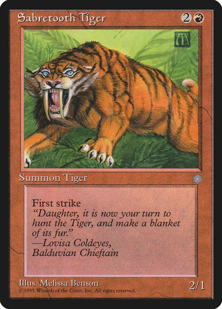 Sabretooth Tiger [Ice Age] - MTG Single