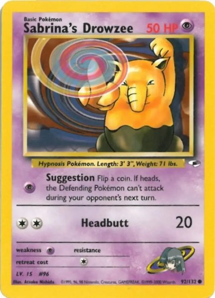 Sabrina’s Drowzee (92/132) [Gym Heroes Unlimited] - Pokemon Single