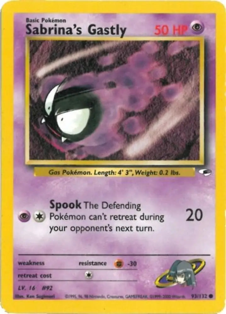 Sabrina’s Gastly (93/132) [Gym Heroes Unlimited] - Pokemon Single