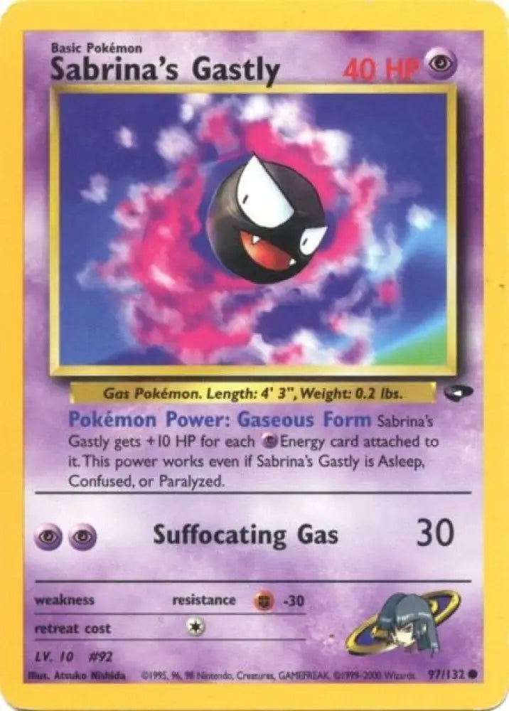 Sabrina’s Gastly (97/132) [Gym Challenge Unlimited] - Pokemon Single
