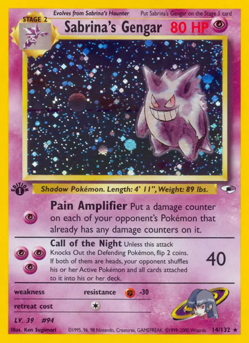 Sabrina’s Gengar (14/132) [Gym Heroes 1st Edition] - Pokemon Single