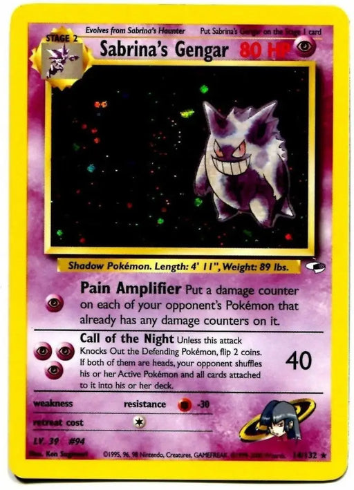 Sabrina’s Gengar (14/132) [Gym Heroes Unlimited] - Pokemon Single