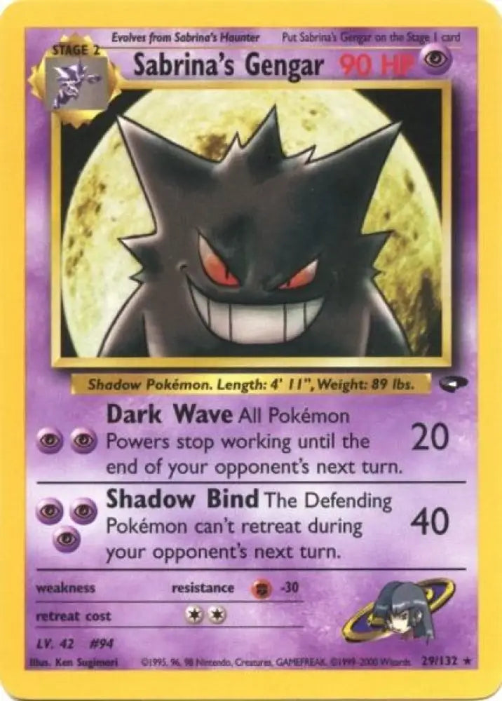 Sabrina’s Gengar (29/132) [Gym Challenge Unlimited] - Pokemon Single