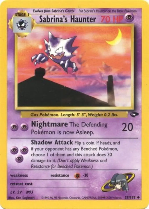 Sabrina’s Haunter (55/132) [Gym Challenge Unlimited] - Pokemon Single