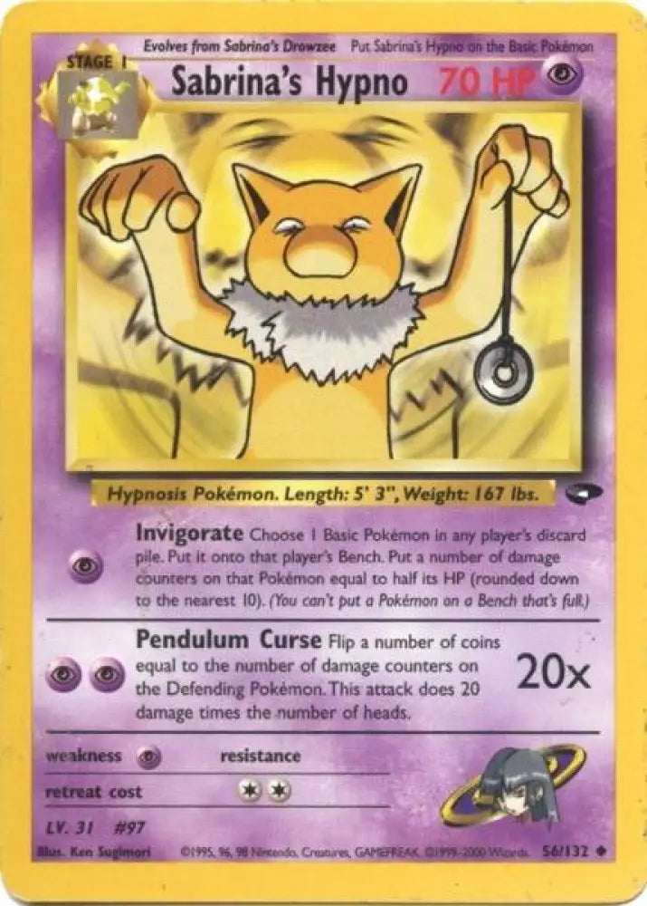 Sabrina’s Hypno (56/132) [Gym Challenge Unlimited] - Pokemon Single