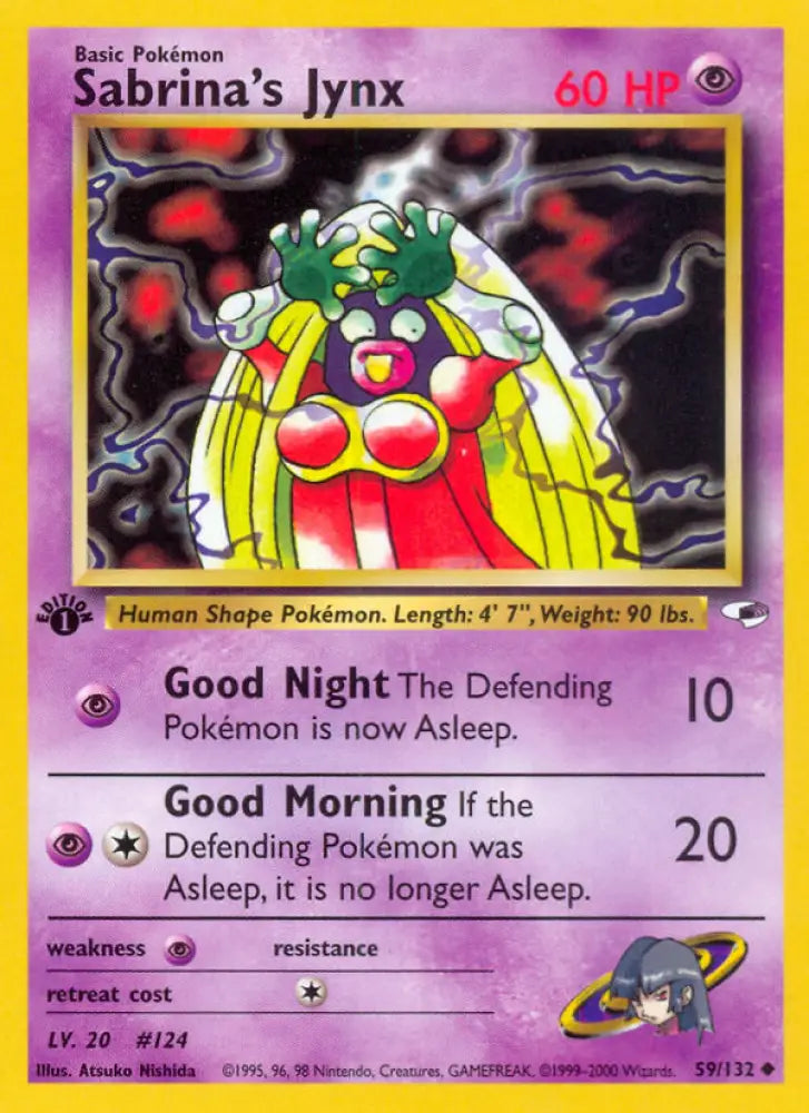 Sabrina’s Jynx (59/132) [Gym Heroes 1st Edition] - Pokemon Single