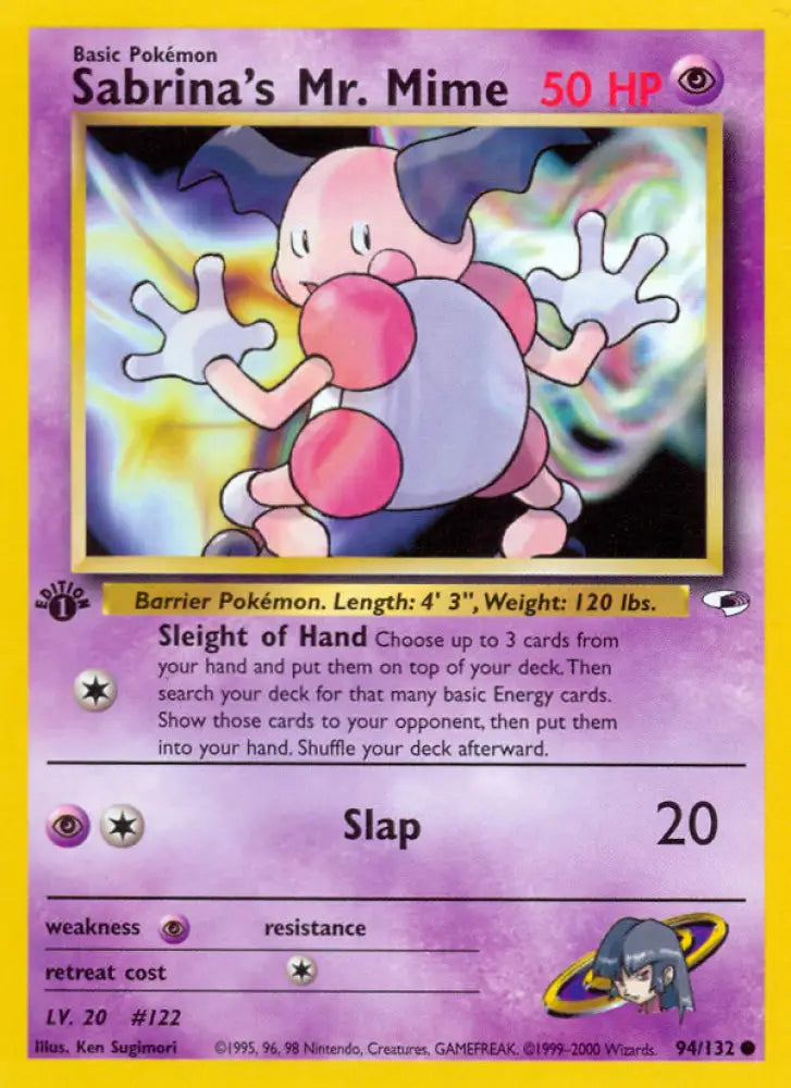 Sabrina’s Mr. Mime (94/132) [Gym Heroes 1st Edition] - Pokemon Single