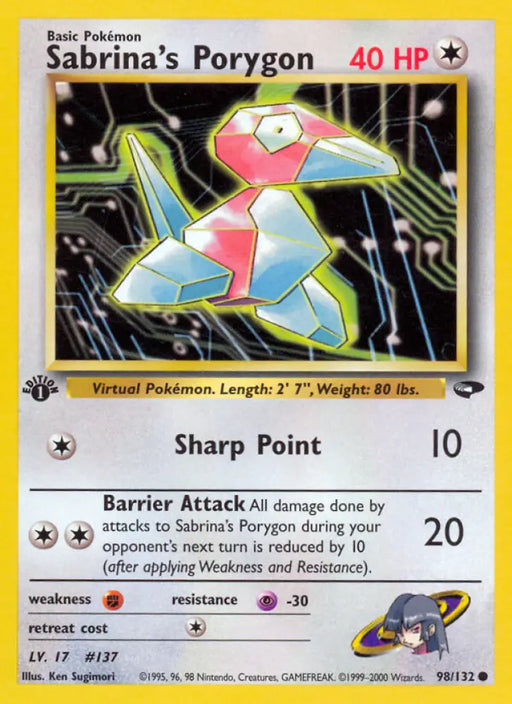 Sabrina’s Porygon (98/132) [Gym Challenge 1st Edition] - Pokemon Single