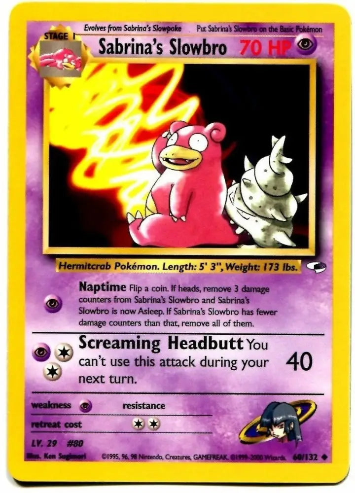 Sabrina’s Slowbro (60/132) [Gym Heroes Unlimited] - Pokemon Single