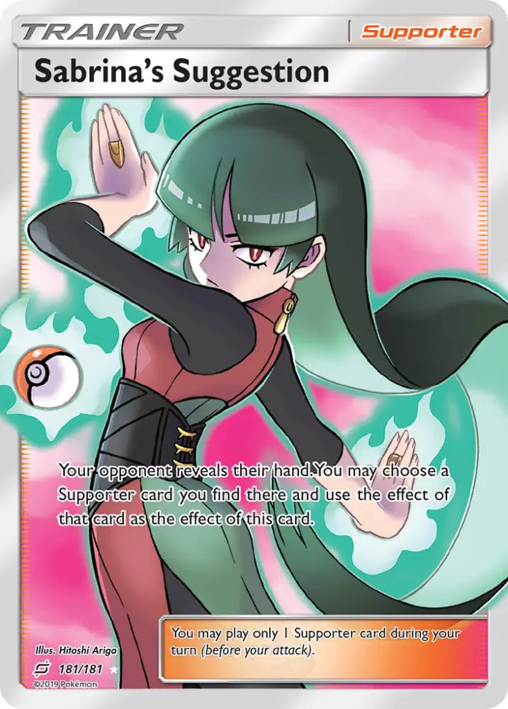 Sabrina’s Suggestion (181/181) [Sun & Moon: Team Up] - Pokemon Single