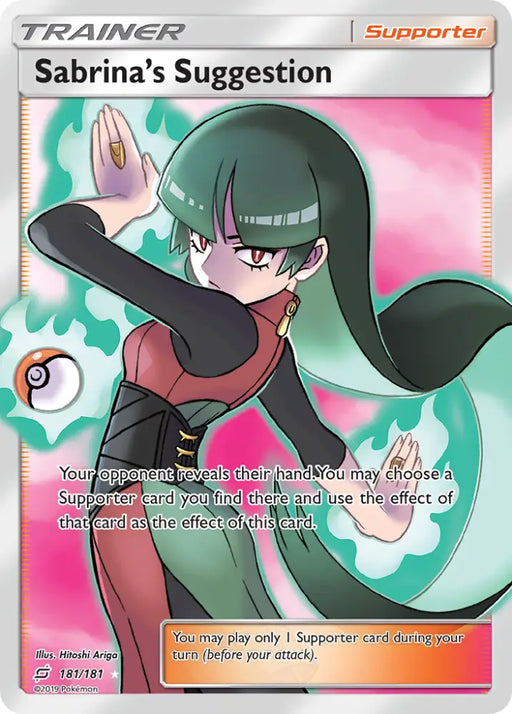 Sabrina’s Suggestion (181/181) [Sun & Moon: Team Up] - Pokemon Single