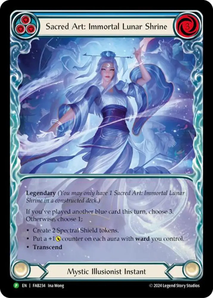 Sacred Art: Immortal Lunar Shrine [FAB234] (Promo) Rainbow Foil - Flesh And Blood Single