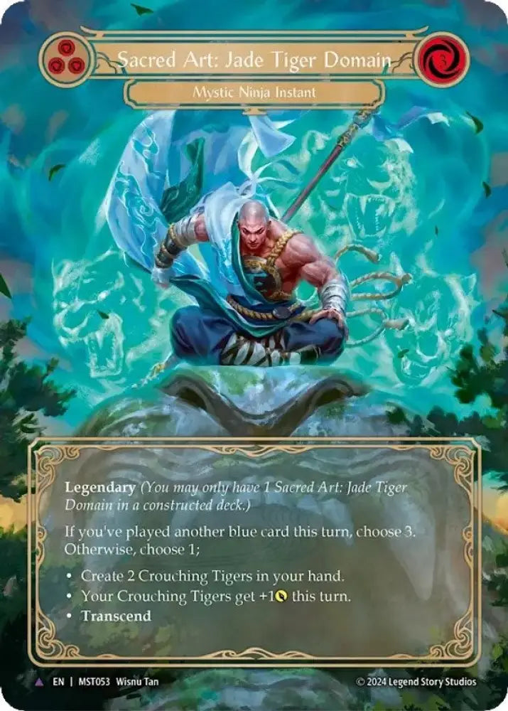 Sacred Art: Jade Tiger Domain (Marvel) [Part the Mistveil] Cold Foil - Flesh And Blood Single