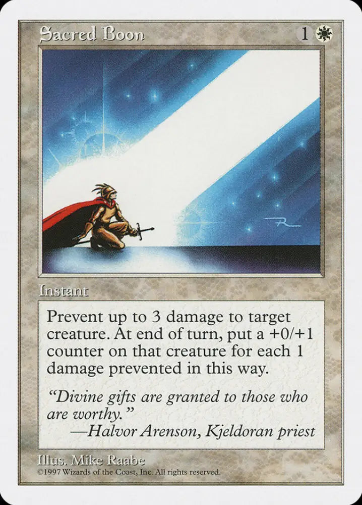 Sacred Boon [Fifth Edition] - MTG Single