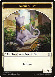 Sacred Cat // Insect Double-Sided Token [Amonkhet Tokens] - MTG Single