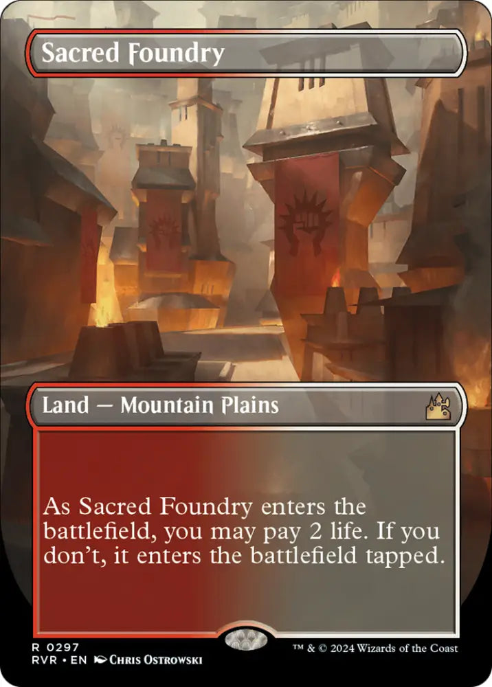 Sacred Foundry (Borderless) [Ravnica Remastered] - MTG Single