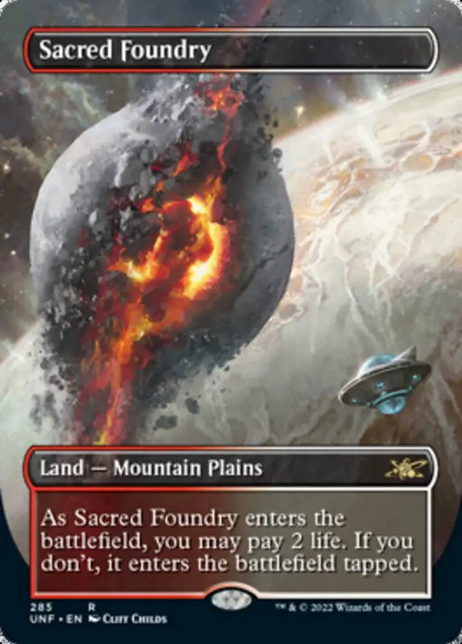 Sacred Foundry (Borderless) [Unfinity] - MTG Single